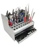 Caixa de armazenamento de ferramentas de mesa rack de armazenamento de óculos e alicates pequeno rack de exibição rack de alicates feito à mão rack de exibição de chaves de fenda