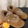 Zapatos Birkenstock modelo nuevo 2026 vintage para mujer, zapatos cálidos tipo slip-on peludos, versátiles para nieve y invierno, con forro de felpa