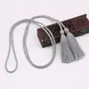 Gran cantidad de punto 134cm algodón doble cabeza cuerda larga borla accesorios para ropa multicolor opcional colgante de sombrero punta Spike