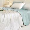 Colcha de Verano Lyocell Tencel, Colcha de Seda Helada Refrescante para el Verano, Colcha para Aire Acondicionado, Colcha Delgada Lavable a Máquina, Juego de Cuatro Piezas