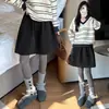 Falda Casual de Lana de Nuevo Diseño Otoño/Invierno 2026 para Mujer, Cintura Elástica, Falda de Campana de 5 Puntos, Falda de Lana