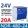 Fonte de Alimentação Chaveada Montada em Trilho EDR/NDR Guangdong Mingwei AC 220V para DC 12V/24V Transformador de Grau Industrial