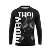 Camisetas de boxeo de manga corta de MMA para combate transfronterizo de Amazon, trajes de sanda de combate, camisetas deportivas para correr, de secado rápido y transpirables.