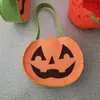 Bolsa de calabaza tridimensional portátil para Halloween, regalo para niños, bolsa de dulces, bruja, fantasma, accesorios para la atmósfera del festival de fantasmas, tela no tejida