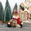 Decorações de Natal Transfronteiriças Figuras Telescópicas Retrô Enfeites para Vitrine Bonecos em Pé do Papai Noel Boneco de Neve