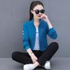 Terno de três peças de algodão alto, moda casual, esportivo, feminino, primavera e outono, gola alta, cardigan, mãe de meia-idade, grupo de compra de roupas, dança quadrada