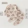 Conjunto de Ropa de Algodón Puro para Niños de Otoño, Pijamas Separados para Niños y Niñas, Ropa Interior para Bebés de Clase A Sin Costuras, Ropa para el Hogar para Primavera