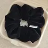 Novedad Otoño e Invierno Scrunchie de Felpa Sencillo Lazo para Cola de Caballo Color Sólido Cuerda para el Cabello Fruncida Accesorio de Moda para Moño