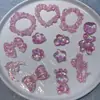 [Serie Rosa Fuego] Joyería Hecha a Mano Luminosa de Luciérnaga DIY - Flor de Resina