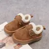 Zapatos de Algodón para Niñas Nuevos 2026 Otoño/Invierno Niños Niñas Felpa Plus Medianos/Grandes Niños Niñas Pequeñas Zapatos de Algodón Gruesos Cálidos