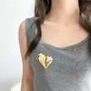 Broche de Corazón de Durazno de Acero Inoxidable de Moda Más Popular de Amazon Nuevo Broche de Corsage de Amor Brillante Transfronterizo Venta al por Mayor