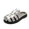 Medias Pantuflas de Dedo con Suela Gruesa Elevada para Uso Exterior de Verano para Mujer, Sandalias de Plataforma Estilo Hada Francés, Sandalias Romanas de Playa