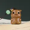 Cadena para Teléfono Móvil de Palo de Rosa Pikachu Sándalo Verde Lindo Colgante de Bolsa de Dibujos Animados Joyería para Pareja Hombres y Mujeres
