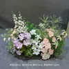 Arreglos Florales de Boda Estilo Bosque, Macetas Colgantes, Flores de Seda, Decoraciones de Pasillo, Decoraciones para la Ceremonia de Entrega del Coche de Boda, Escaparates, Plantas Verdes