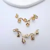 Cobre Banhado a Ouro Alta Retenção de Cor Estilo Palaciano Galho de Flor Antigo Brincos Pingente DIY Brincos Feitos à Mão Colar Pulseira Material Acessórios