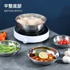 Bolsa de acero inoxidable 304 no magnético para sopa, plato para sopa, cuenco grueso para cantina escolar, cuenco redondo grande comercial, cuenco para huevos, fabricantes