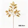 Flores Artificiales Doradas, Eucalipto Dorado y Hojas de Ginkgo, Flores de Plástico, Hojas Doradas, Materiales para Arreglos Florales de Cubo de la Fortuna para Navidad y Festival de Primavera