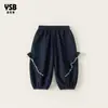 Ropa Infantil Yingsibo Verano Pantalones Ligeros de Linterna para Niñas, Pantalones Jogger para Niños Mayores, Pantalones Casuales con Adorno de Encaje, Jeans para Niños