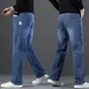 Calça Jeans Masculina Reta Solta, Novo Modelo Outono 2026, Marca Youxin, Forrada com Lã, Engrossada, Elástica, Calça Masculina para Primavera e Outono