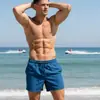 Shorts Casuais Esportivos Europeus e Americanos Cross-Border de Quatro Vias Stretch, Cor Sólida Soltos, Outono 2025, Secagem Rápida, Shorts de Praia para Homens