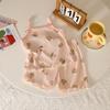 Pijamas de Dibujos Animados para Niña de Comercio Exterior Verano Delgados Camisolas para Niños Shorts Conjunto de Dos Piezas Ropa para el Hogar Venta al por Mayor