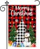 Nueva Bandera de Jardín de Navidad Transfronteriza Muñeco de Nieve Árbol de Navidad Poliéster Lino Bandera de Decoración Navideña Patio Exterior