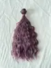 Peluca de Muñeca de Algodón 25cm Cabello Ondulado de Seda Suave con Degradado de Onda de Agua para Muñecas Bjd
