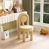 Silla de maquillaje de moda, silla de comedor estilo macarrón, silla de tocador para habitaciones de niñas, taburete de tocador de lujo ligero estilo nórdico para el hogar