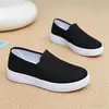 Zapatos de lona blancos tipo slip-on con estampado de grulla de almohada de verano transpirables, zapatillas blancas para mujer, zapatos casuales de suela plana, versátiles y cómodos, adecuados para enfermeras