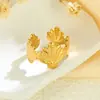 Comercio exterior transfronterizo europeo y americano anillo de corazón con líneas irregulares de acero inoxidable anillo abierto ajustable de nicho de alta gama joyería para manos