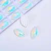 Botões Planos de Vidro com Diamante Marquise Costurados à Mão, Botões Planos de Proteína Mocha K9 Costurados à Mão com Strass para Vestidos, Vestidos de Noiva e Acessórios de Vestuário