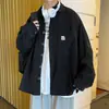 Camisa Retro de Pana Ropa de Otoño Camisa Cálida de Manga Larga para Hombre Primavera y Otoño talla extragrande Estilo de Hong Kong