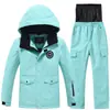 Novo traje de esqui infantil para meninos e meninas, traje de esqui infantil espesso e quente para áreas externas e à prova d'água