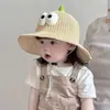 Sombrero de Dinosaurio para Niños Verano Calado Sombrero de Pescador Bebé Protector Solar para Exteriores Sombrero de Sol Bonito Sombrero de Cubo para Niños y Niñas