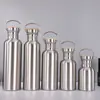 Fabricante 304 Aço Inoxidável Americano Boca Larga Garrafa de Água Esportiva Grande Capacidade Toda Aço Camada Única Garrafa de Água Frasco Portátil para Exterior