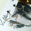 Pendientes personalizados de estrella de cinco puntas exagerada para mujer Corea del Sur elegante colgante largo versátil sexy estrella de celebridad de Internet pendientes pendientes