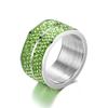 Anel Transfronteiriço de Aço Titânio Seis Fileiras Diamantes Completos Europeu e Americano Aço Inoxidável Casal Joias Cravejadas de Diamantes Atacado Estilo Diamante Luxo Leve