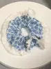 Elástico de Cabelo Scrunchie Listrado com Renda Estilo Coreano para Mulheres, Acessório de Cabelo Suave e Elegante, Elástico de Cabelo Scrunchie Estilo Coreano