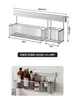 Declaración de Estilo de Vida: Estante de Almacenamiento para Baño de Acero Inoxidable, Cesta Colgante para Baño, No Requiere Taladro, Almacenamiento Montado en Pared para Lavabos y Fregaderos