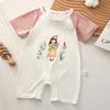 Pijama de verano fino de manga corta para bebé, ropa de escalada, pijama de verano para recién nacido, ropa de una pieza modal