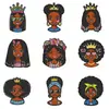 Parche de Personaje Negro de Anime de Dibujos Animados Parche para Accesorios de Ropa Parche de Bordado sin Coser para Niñas Insignia de Bordado por Computadora con Adhesivo