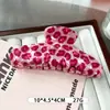 Pinza para el cabello de Acetato Sintético con Estampado de Leopardo Rosa y Diseño Elegante, Pasador de Lujo, Accesorio para el Cabello de Gama Alta