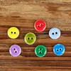 Botões Naturais Coloridos de Concha Pontos Vermelhos Verdes Amarelos Óleo Dois Furos Casuais Roupas Infantis Botões de Camisa