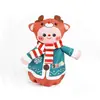 Nova Bolsa de Maçã de Veludo com Cordão de Desenho Animado de Natal Saco de Doce Presente para Adultos Crianças Embalagem Decorativa de Natal