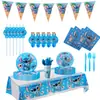 Boneca Ponto Cruz Decoração de Festa de Aniversário Infantil Bandeja de Papel Descartável Toalha de Mesa Guardanapo Conjunto de Balões