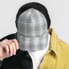 Gorra de Béisbol a Cuadros con Logo Personalizable, Nueva Tendencia Primavera-Verano, Sombrilla y Protección Solar, Gorra de Malla con Bordado