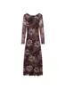 Venta al por mayor de fábrica fuente de comercio exterior. Europa y Estados Unidos Juan red impresión vestido sin espalda femenino Amazon AliExpress electricidad transfronteriza