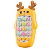 Bebés y Niños Pequeños Pueden Masticar Mordedor Teléfono Educativo Artificial para Bebé Teléfono Móvil Máquina de Música Infantil Educación Temprana Juguete de Iluminación Teléfono Móvil