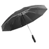Paraguas con Hebilla de Anillo, Totalmente Automático, Ampliado y Reforzado, para Hombres y Mujeres, Doble Propósito para Sol y Lluvia, Montable en Coche, Paraguas de Plegado Inverso, Tamaño Grande