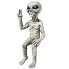 Enfeites de Resina Alienígena Transfronteiriços Decoração de Estátua de Jardim Artesanato UFO Decoração de Gnomo Externo Amazon